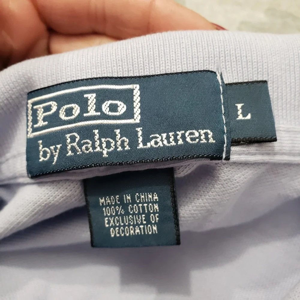 Polo Ralph Lauren Polo Shirt Mens Large Blue Short Sleeve Golf Casual Small Pony